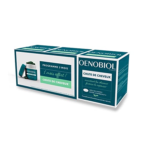 OENOBIOL - Compléments Alimentaires - Chute de Cheveux - Cheveux - Programme 3 mois - Lot de 3 Boîtes de 60 Capsules